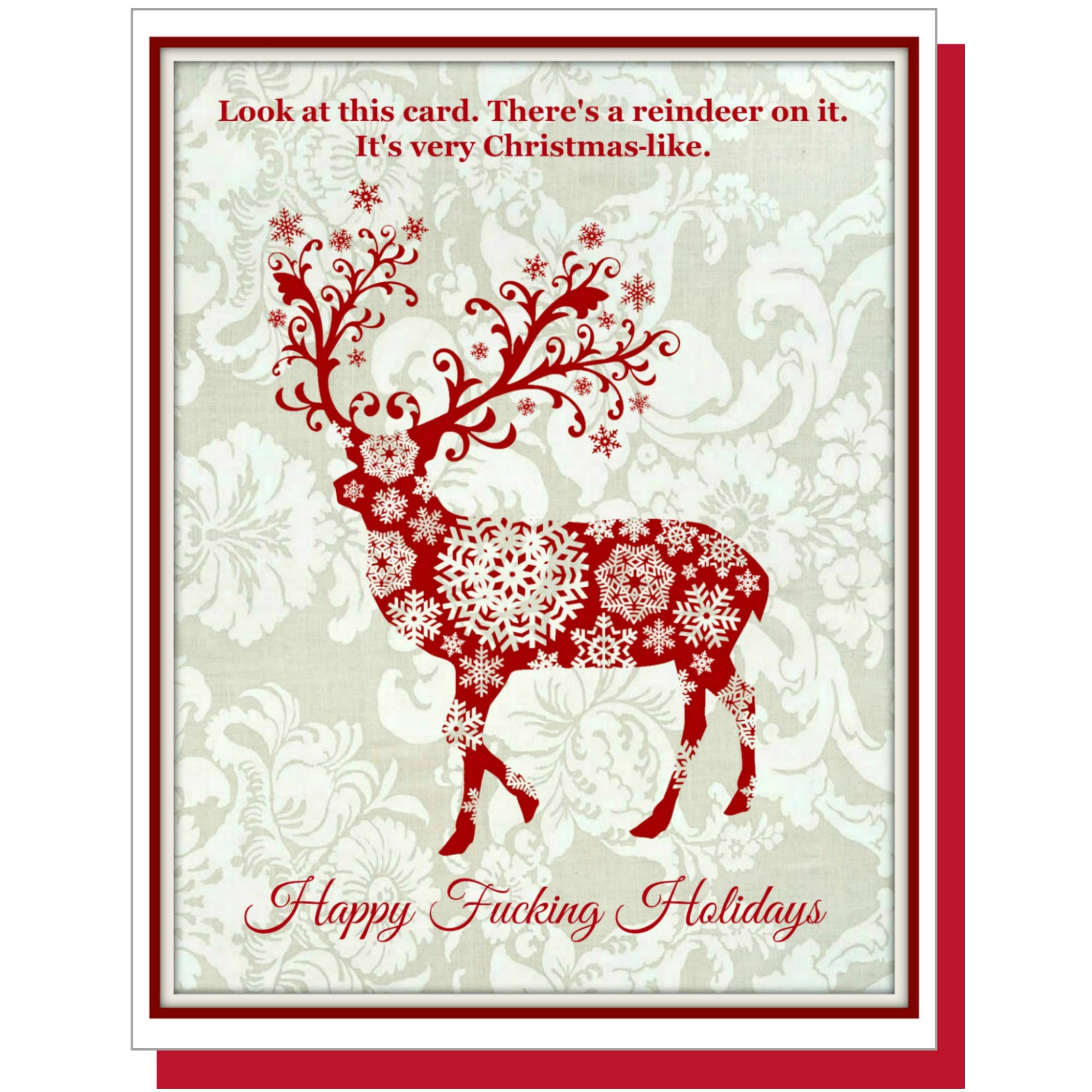 Ümlaut Brooklyn - Vendita all'ingrosso Biglietti di auguri di Natale - Happy Fucking Holidays - Biglietto di auguri natalizio0