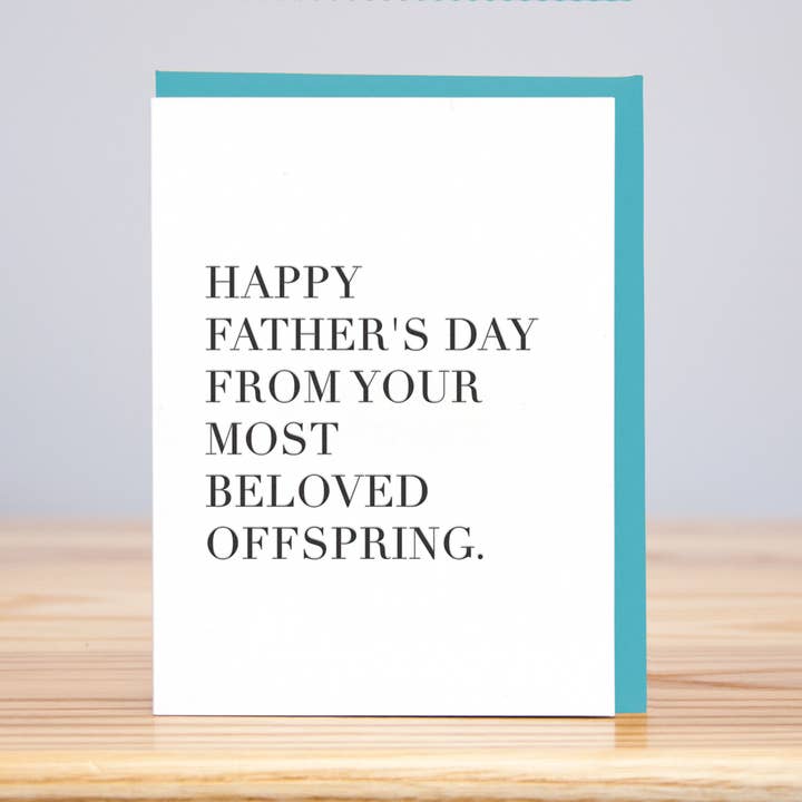 Most Beloved Offspring Father's Day (Letterpress) for wholesale by Huckleberry Letterpress