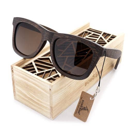 Carter Isaiah - Wholesale Sunglasses - Unisex - Round-a-bout Wooden Sunglasses1