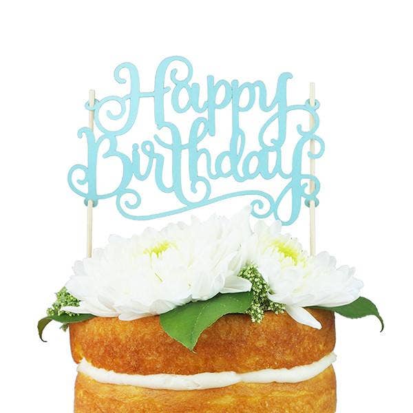 Happy Birthday Paper Cake Topper for wholesale by Alexis Mattox Design