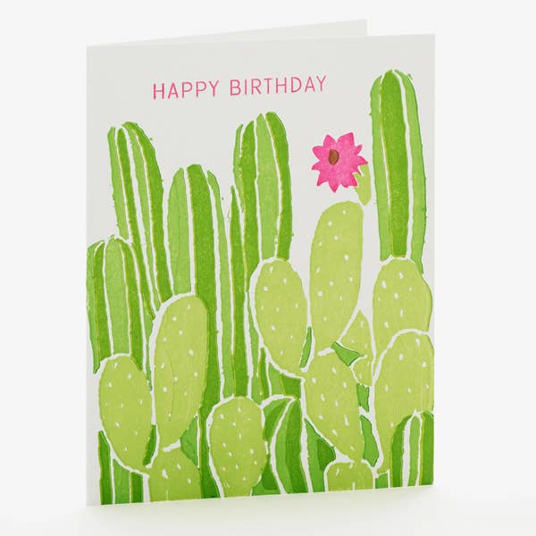 Cactus Happy Birthday Notecard for wholesale by Ilee Papergoods