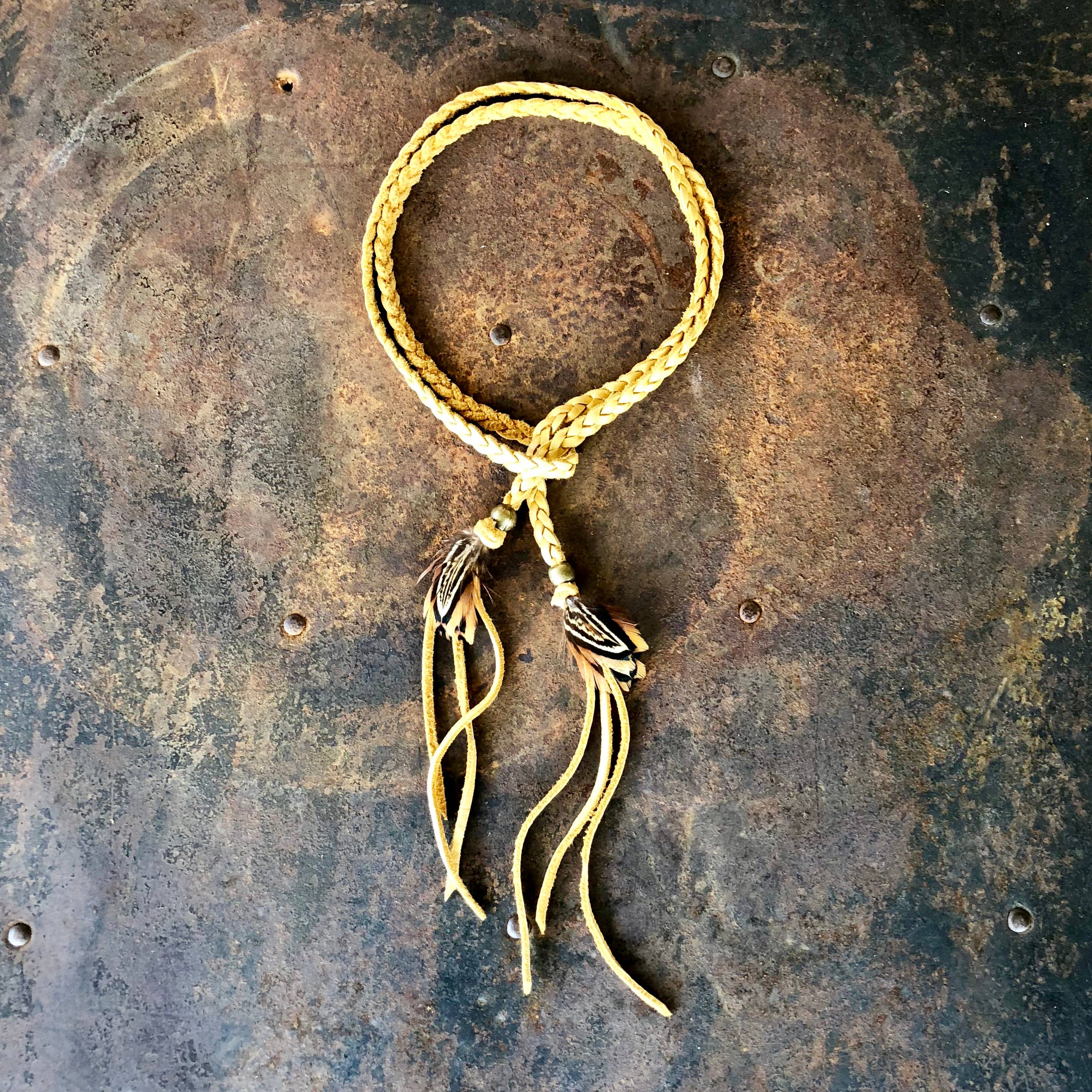 ASTALI - Wholesale Hat Accessory - Women's - Leather Wrap Accessory - Gold, Bracelet/Lariat/Hatband0