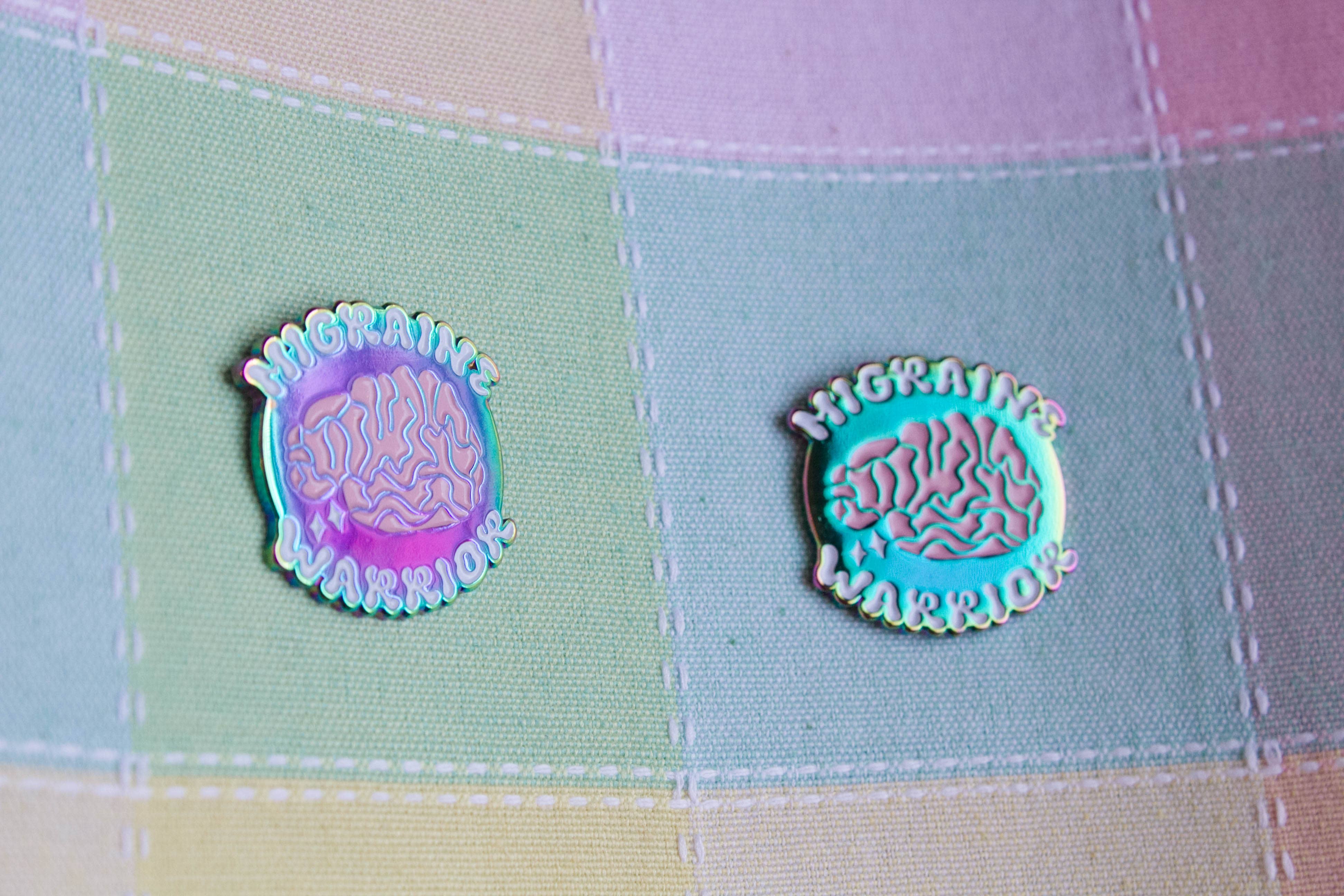 The Avera Boutique - Wholesale Lapel Pin/Button - Migraine Warrior Enamel Pin2