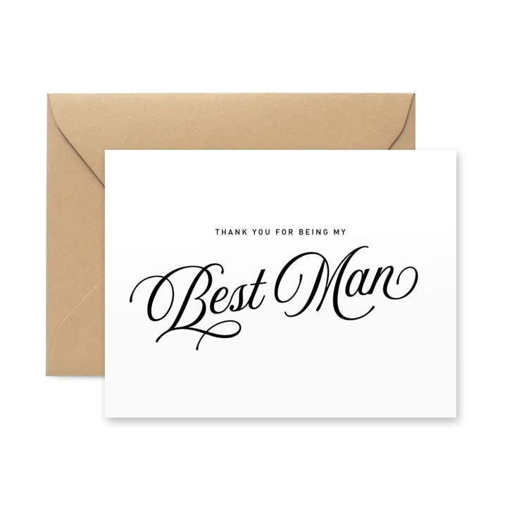 Carte de remerciement d'être mon meilleur homme pour la vente par Paper Hearts Design Co.