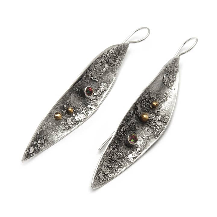Reticulated earring with stone for wholesale by Tamara Kelly Designs