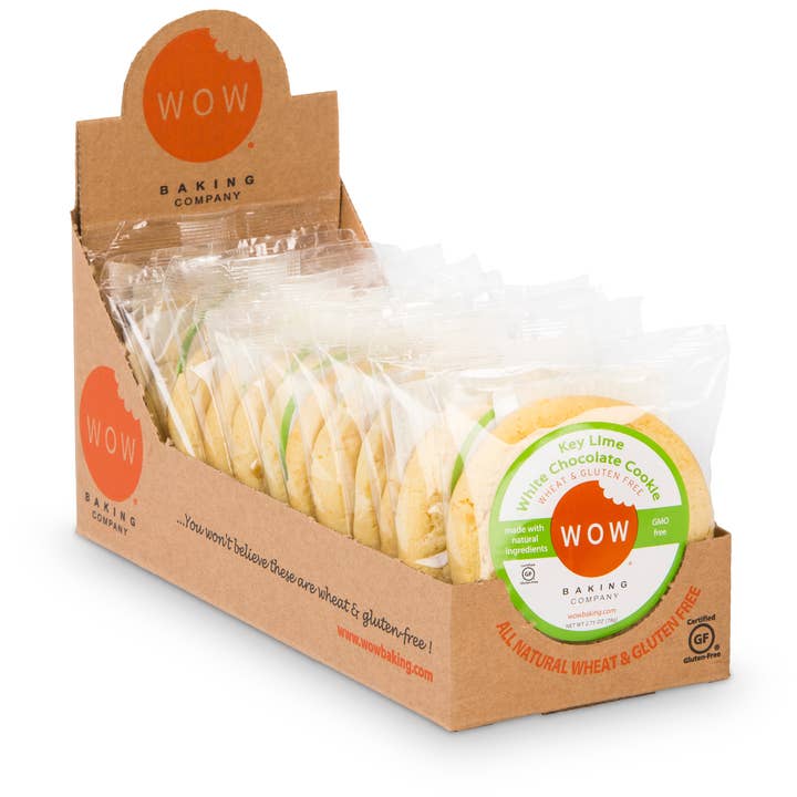 WOW Baking Company – wholesale Kakor – Glutenfria vykraftkakors med vit choklad från WOW Baking Company, individuellt förpackade1