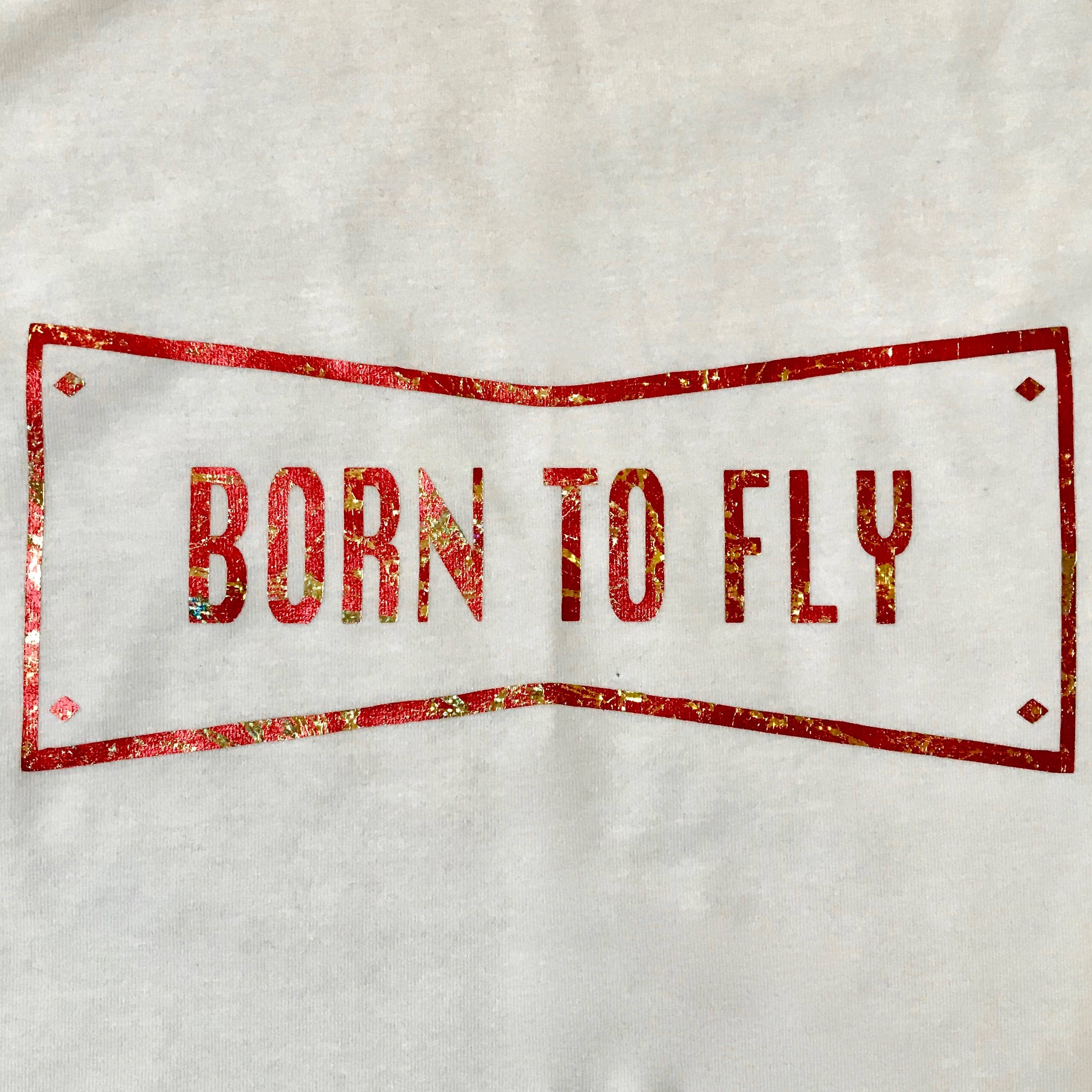 Around Eco - Wholesale Screen Printed T-Shirt - Women's - White Born To Fly2