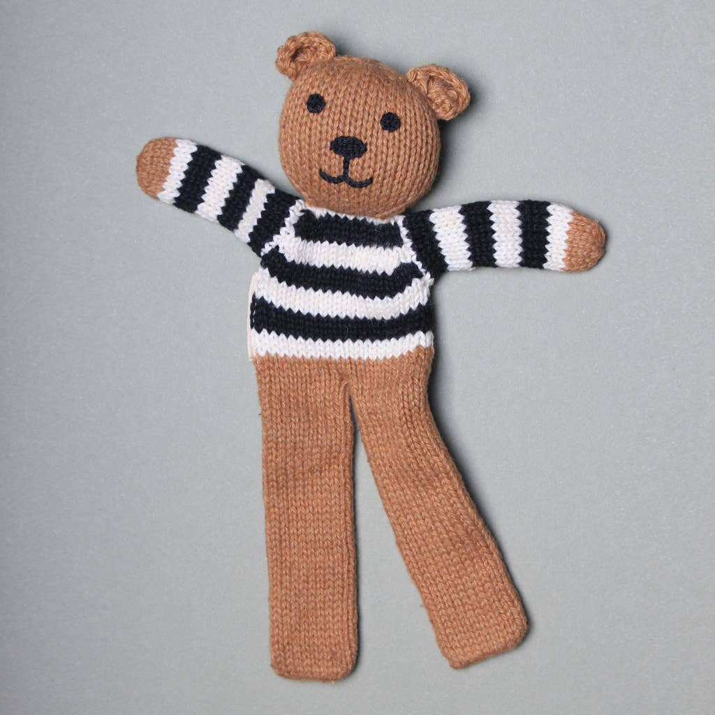 Estella - Wholesale Stuffed/Plush Toy - Kids & Baby - Organic Brown Bear with Stripes (Handmade)1