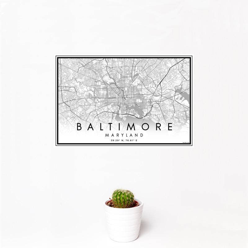 JACE.design - Wholesale Art Print - Baltimore MD Map Print Classic4
