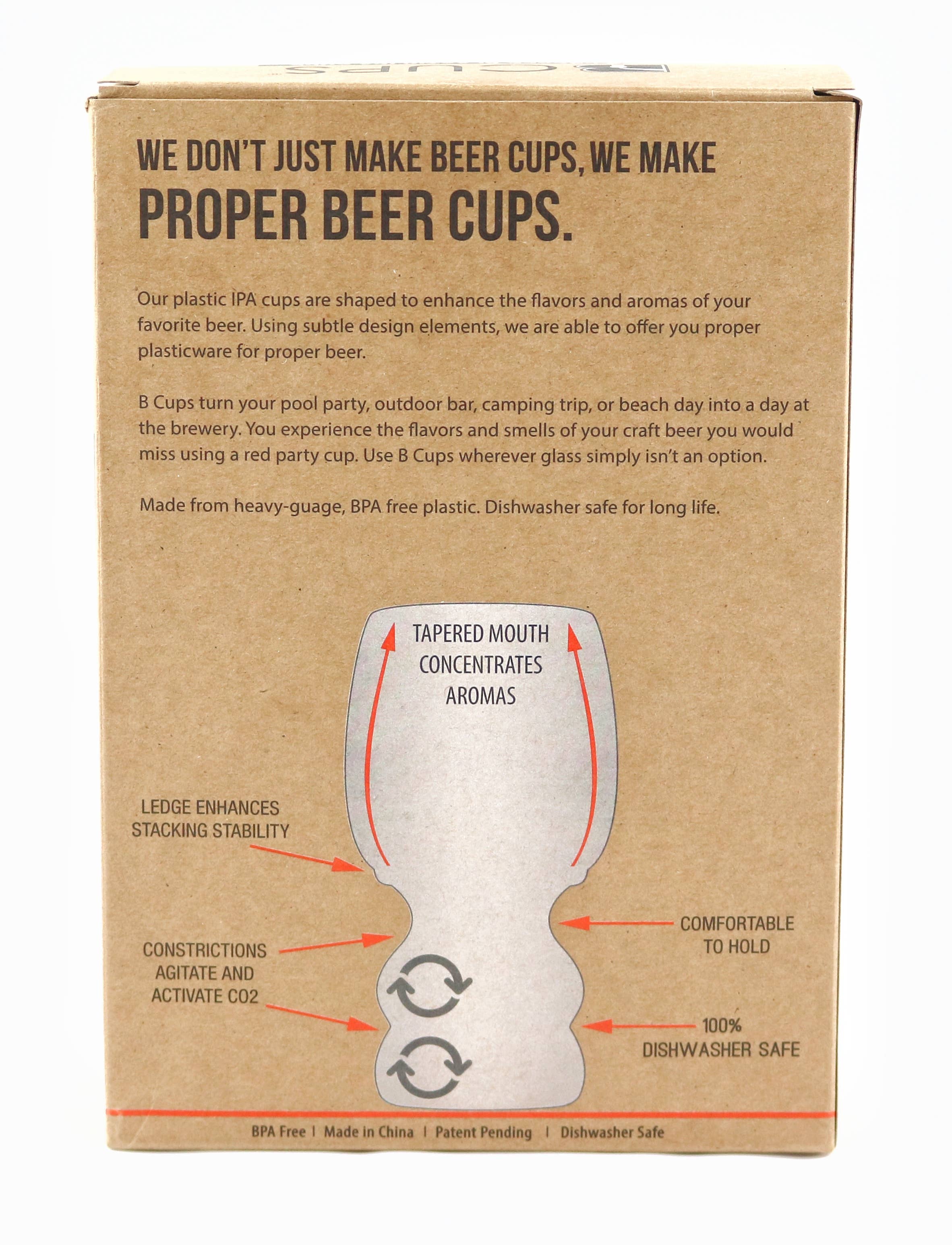 Fermented Reality - Wholesale Beer Glass/Mug - B Cups® - 17oz Outdoor IPA Cups 4pk - Top Seller!2
