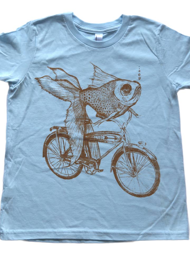 Goldfish A Bicycle Children's Tee for wholesale by Dark Cycle Clothing