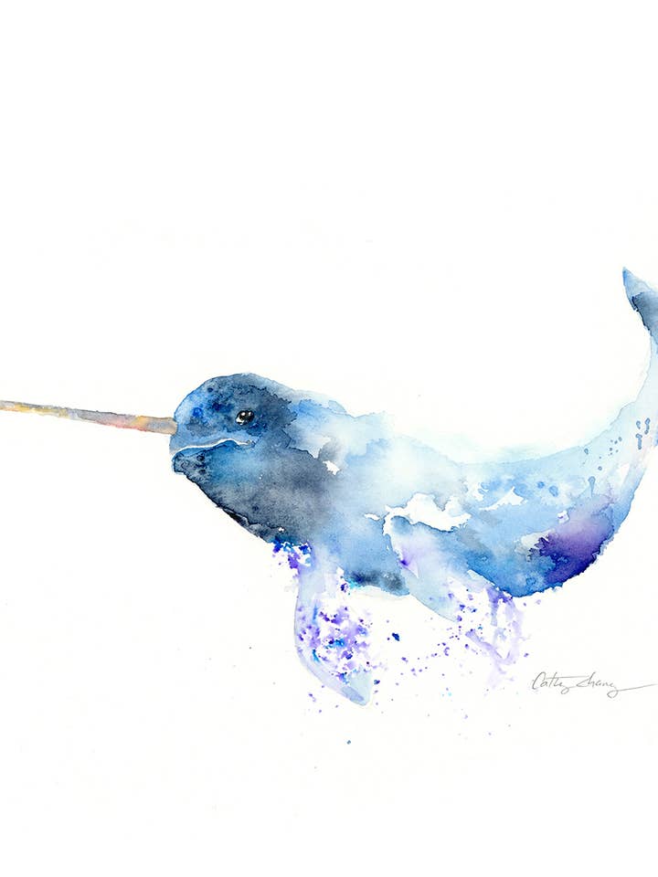 Nomadic Narwhal Art Print for wholesale by Easy Sunday Club