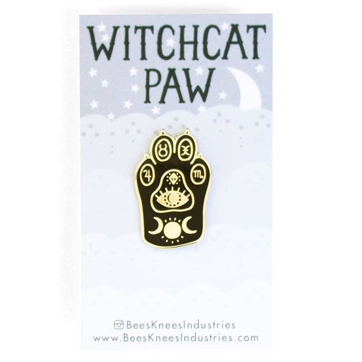 Bee's Knees Industries - Wholesale Lapel Pin/Button - Witchcat Paw Enamel Pin1