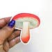 Red Mushroom Sticker for wholesale by Pergamo Paper Goods