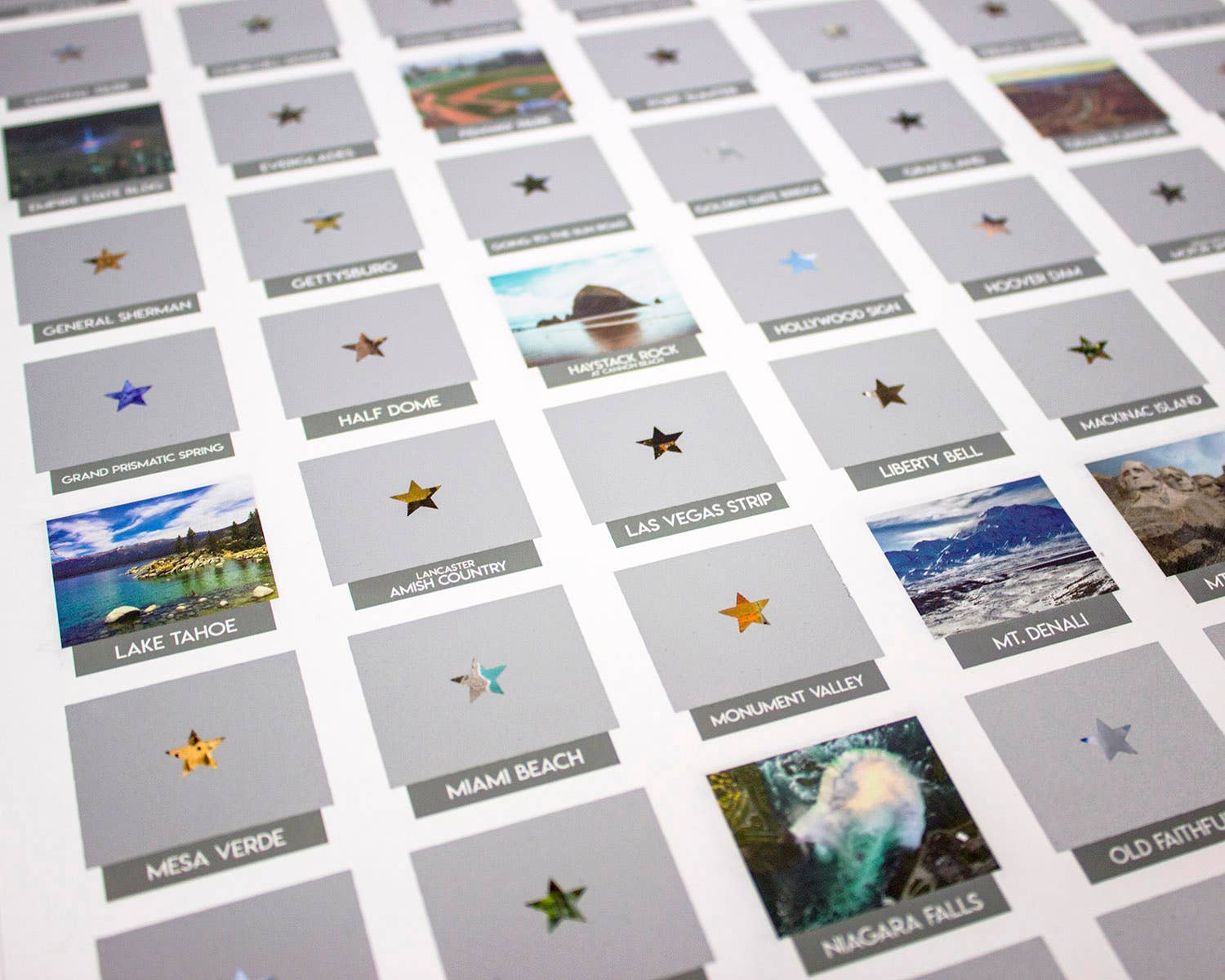 Cascadia Modern - Wholesale Poster - Iconic US Landmarks Scratch-Off Poster2