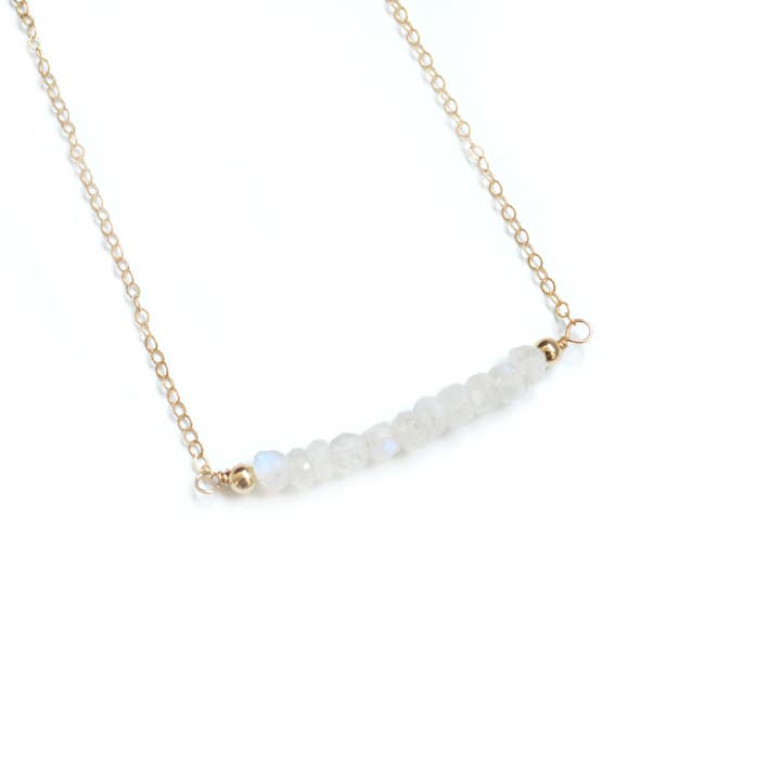 Gemstone Bar Necklace for wholesale by Bent by Courtney