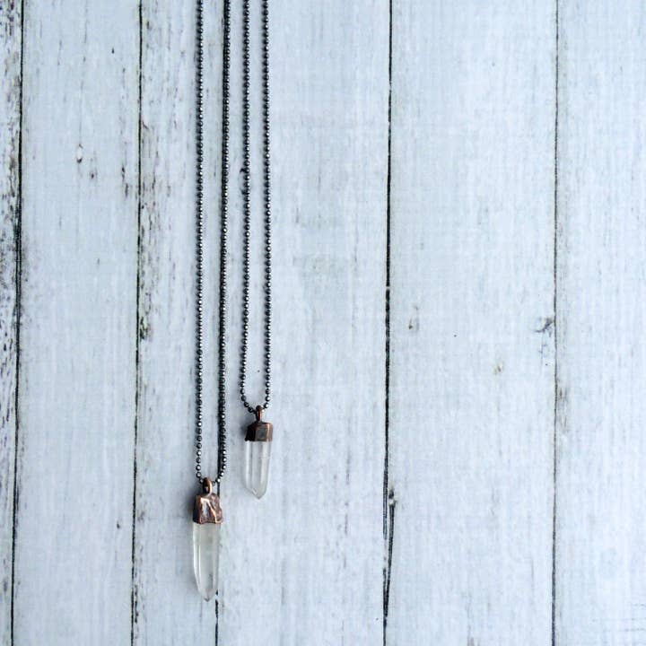 Electroformed Raw Crystal Necklace for wholesale by HAWKHOUSE