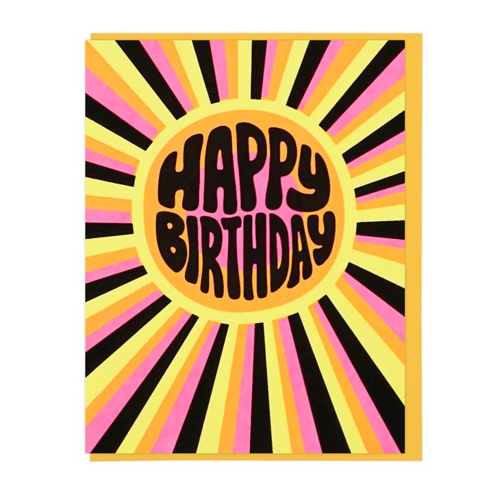 Happy Birthday Sunburst for wholesale by Lucky Horse Press