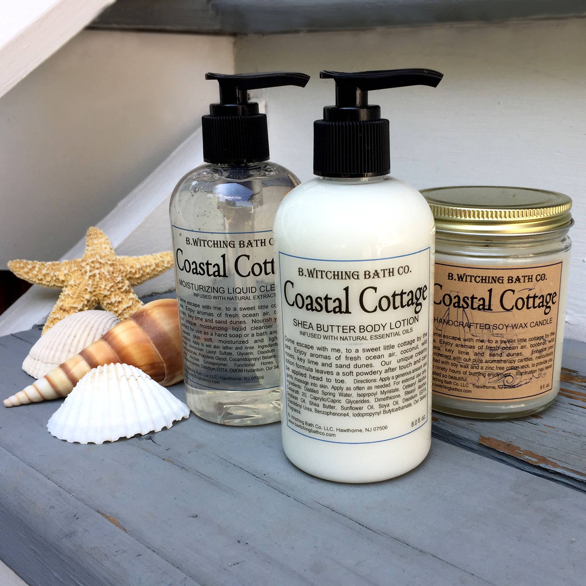 B. Witching Bath Co. - Wholesale Body Wash/Shower Gel - Coastal Cottage Moisturizing Liquid Cleansers 8oz7