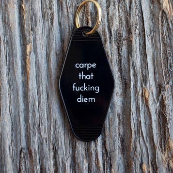 He Said, She Said - Wholesale Keychain - Unisex - Carpe That Fucking Diem Motel Key Tag