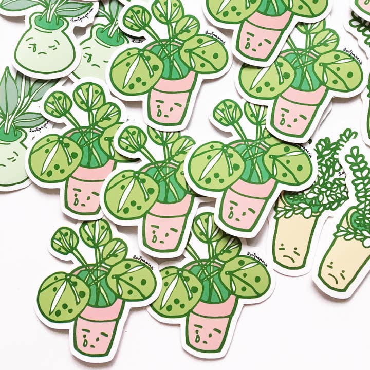 Sad Plants Sticker Pack of 3 for wholesale by ILOOTPAPERIE