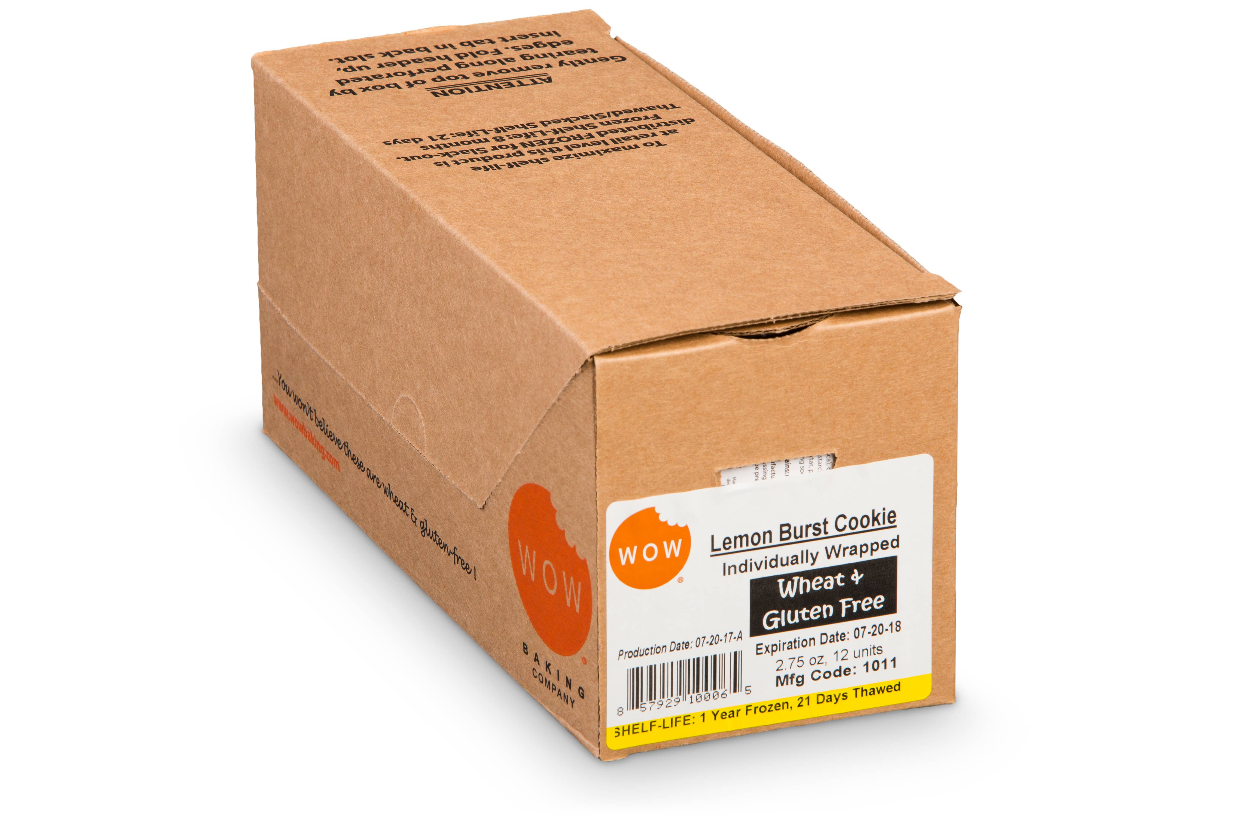 WOW Baking Company - Wholesale Koekje - Glutenvrije Lemon Burst koekjes per stuk verpakt2