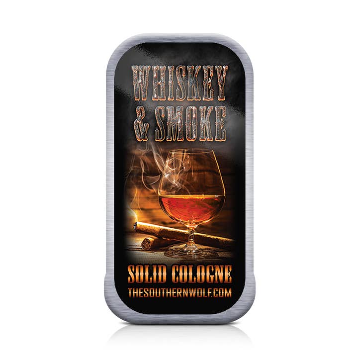 Whiskey & Smoke Solid Cologne for wholesale by The Southern Wolf