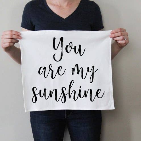 You are My Sunshine Organic Baby Security Blanket for wholesale by Southern Top Stitch
