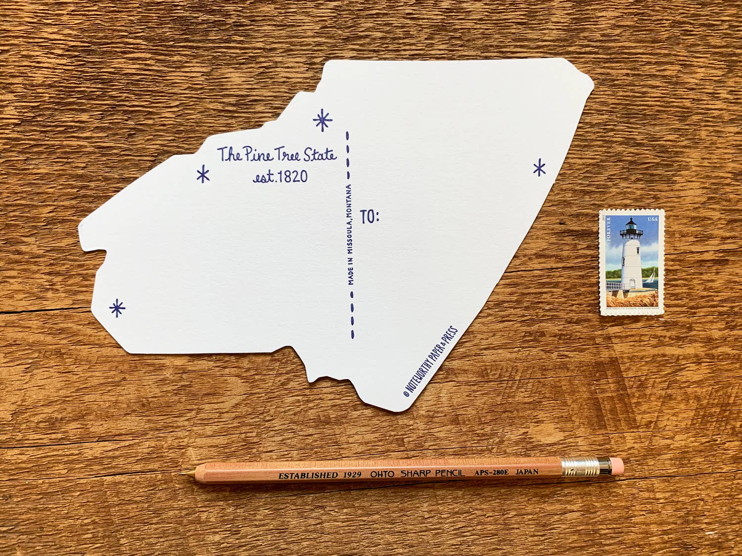 Noteworthy Paper & Press – Postal por atacado – Cartão postal do estado do Maine8