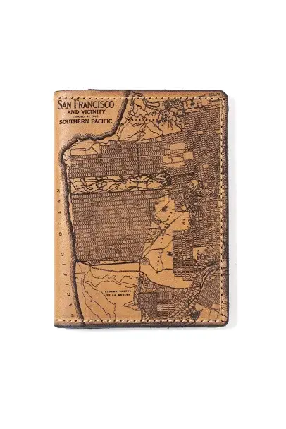 Tactile Craftworks - Wholesale Passport Case - Unisex - San Francisco Map Passport Wallet0