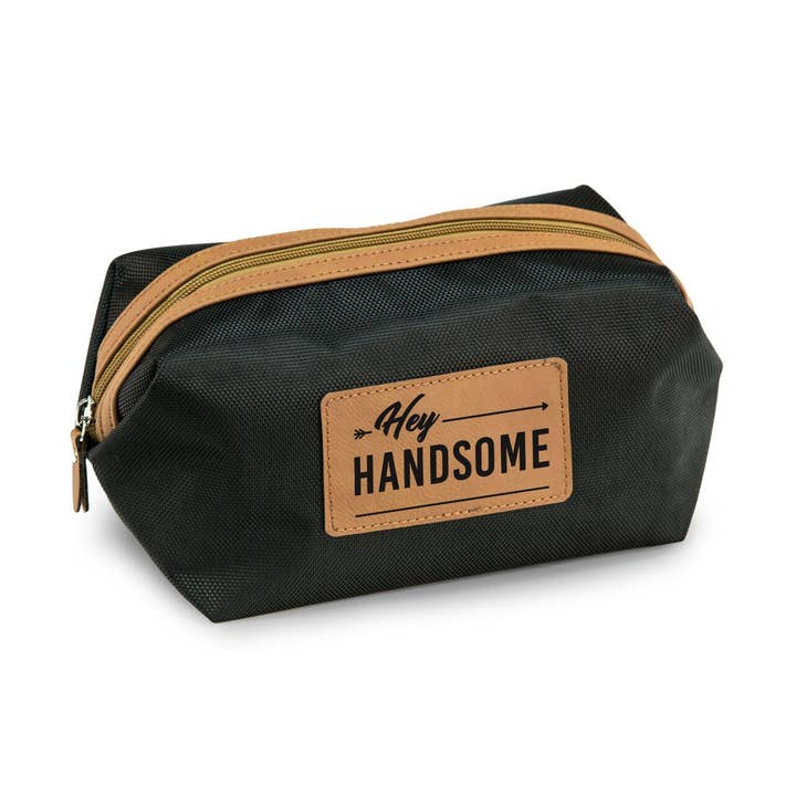 BeyBerk International - Wholesale Toiletry Bag - Men's - Hey Handsome Dopp Kit - Saddle0