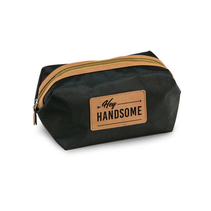 BeyBerk International – wholesale Toiletry bag – men's – Hey Handsome Dopp Kit - Saddle