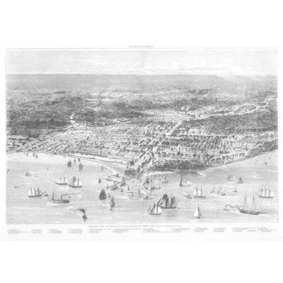 Chicago en 1871 - Vue avant le grand incendie ! pour la vente par Historic Urban Plans, Inc.