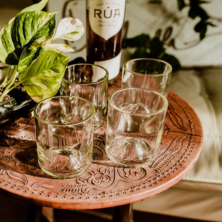 Upcycled Bottle Loball Glasses for wholesale by La Botella