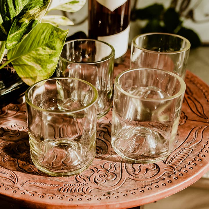 La Botella - Wholesale Drinking Glass/Cup - Upcycled Bottle Loball Glasses0