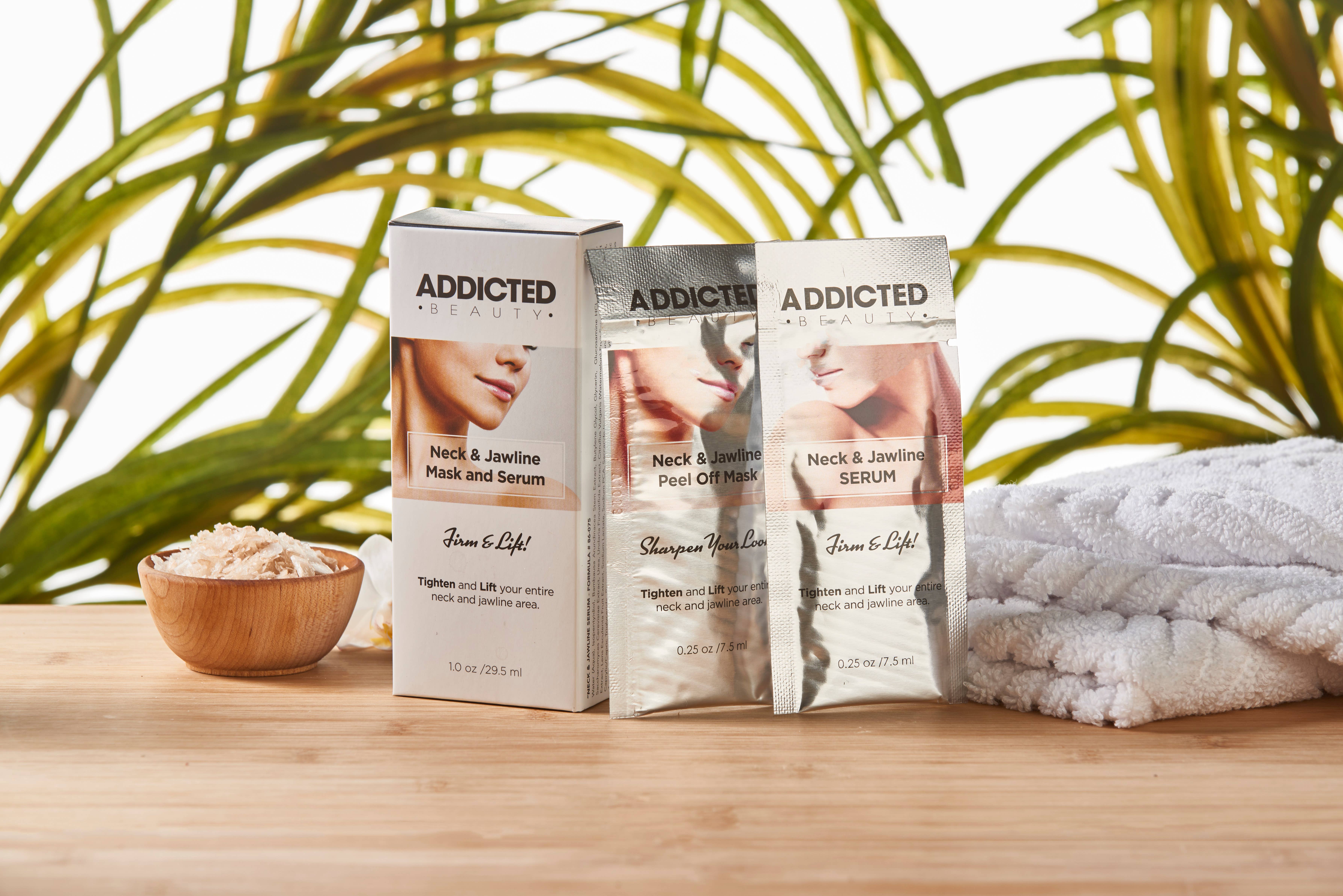 Addicted Beauty - Wholesale Skincare Face Mask - Neck & Jawline Mask and Serum 11