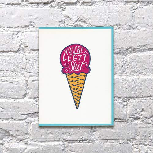 Legit The Shit Card for wholesale by Bench Pressed