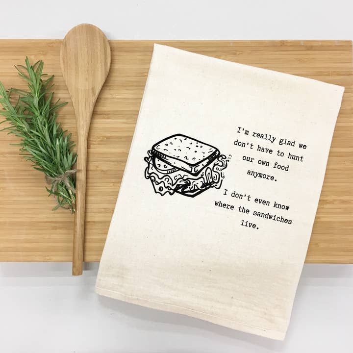 Tea Towel - Hunt Sandwiches for wholesale by Things UnCommon