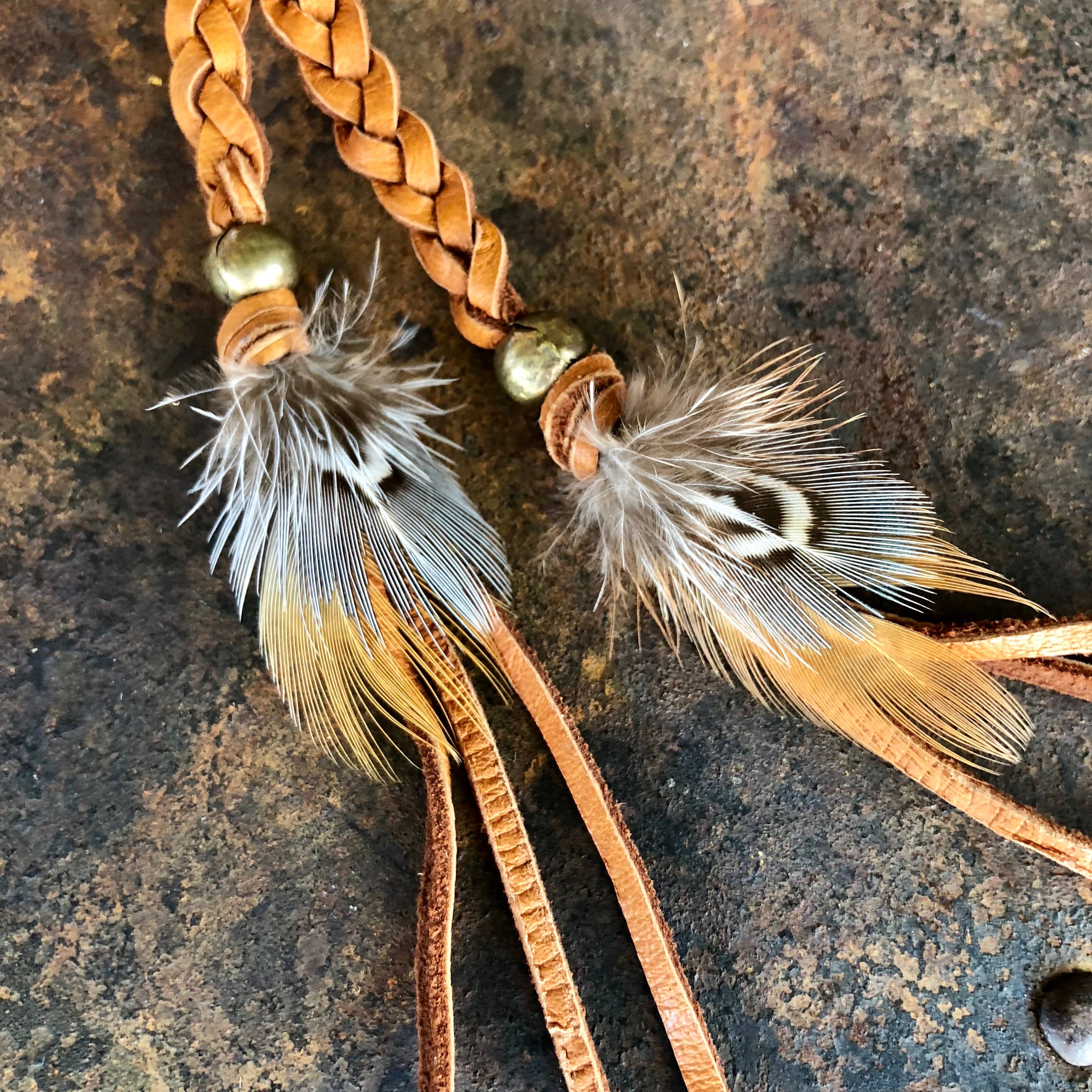 ASTALI - Wholesale Hat Accessory - Women's - Leather Wrap Accessory - Rust, Bracelet/Lariat/Hatband2