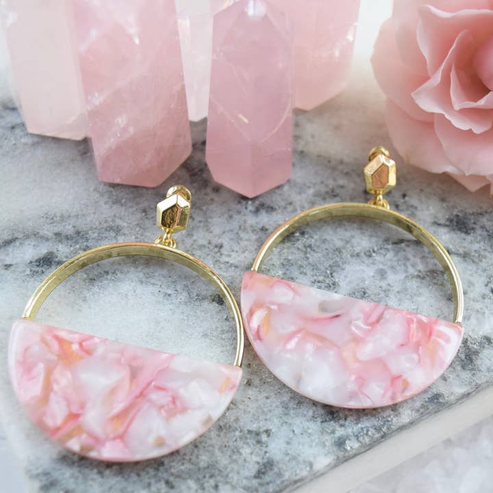 Rory Ashton Jewelry - Wholesale Hoop Earrings - Tortoise Earring - Petal