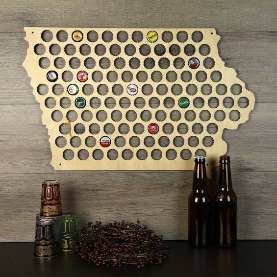 Torched Products - Wholesale Wall Accent - Men’s Gift State Beer Cap Map – Beer Cap Collector/Display74