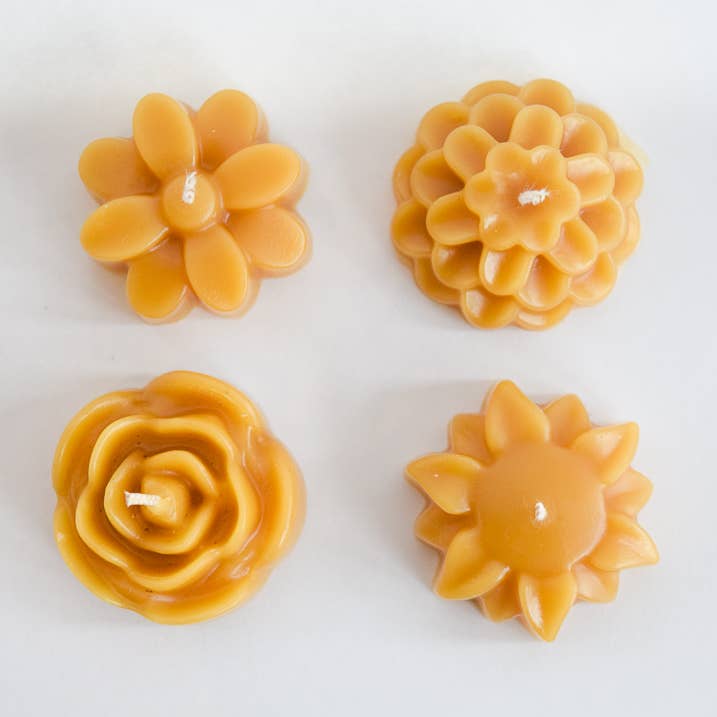 Beeswax Flower Tealight Set for wholesale by The Bee Box