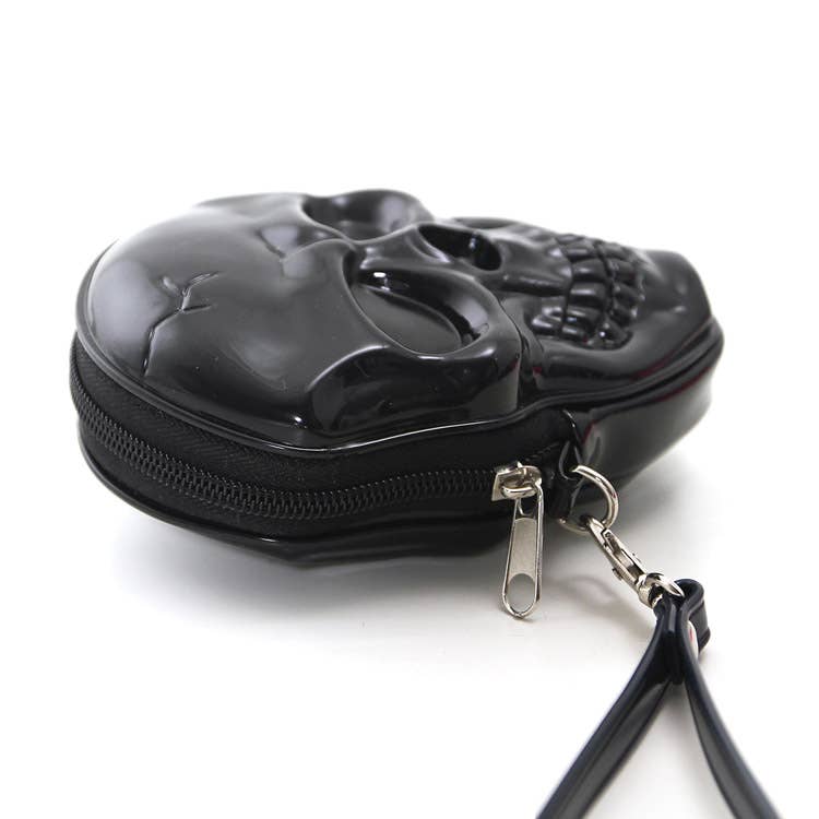 COMECO INC - Wholesale Wallet - Women's - Smiling Skull Zippered Wristlet1