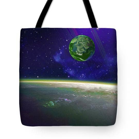18" x 18" Green Sky Tote Bag for wholesale by Don White-Art Dreamer