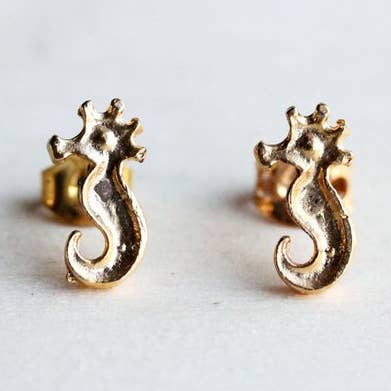 Goldene Seepferdchen-Stollen für den Großhandel von Diament Jewelry