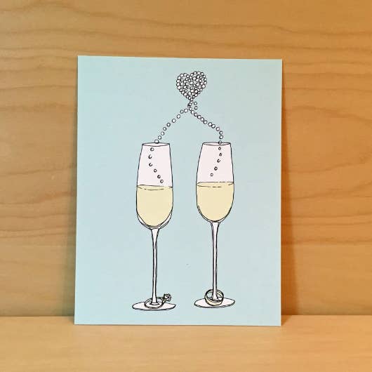 Prost Champagne für den Großhandel von Rachelink Cards & Illustrations