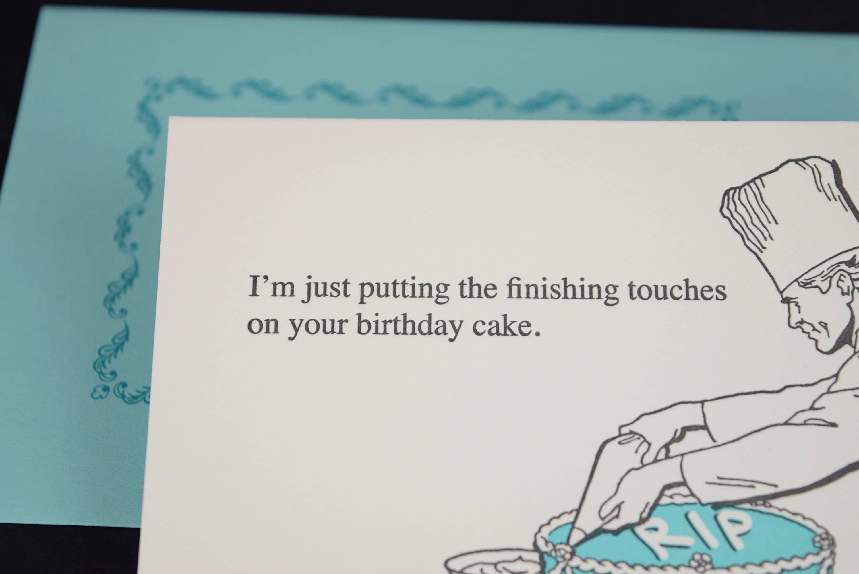 Oddball Press LLC - Wholesale Birthday Card - RIP Cake Card1