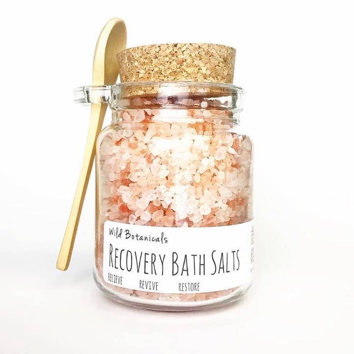 10oz Recovery Bath Salts - Cork Jar for wholesale by Wild Botanicals
