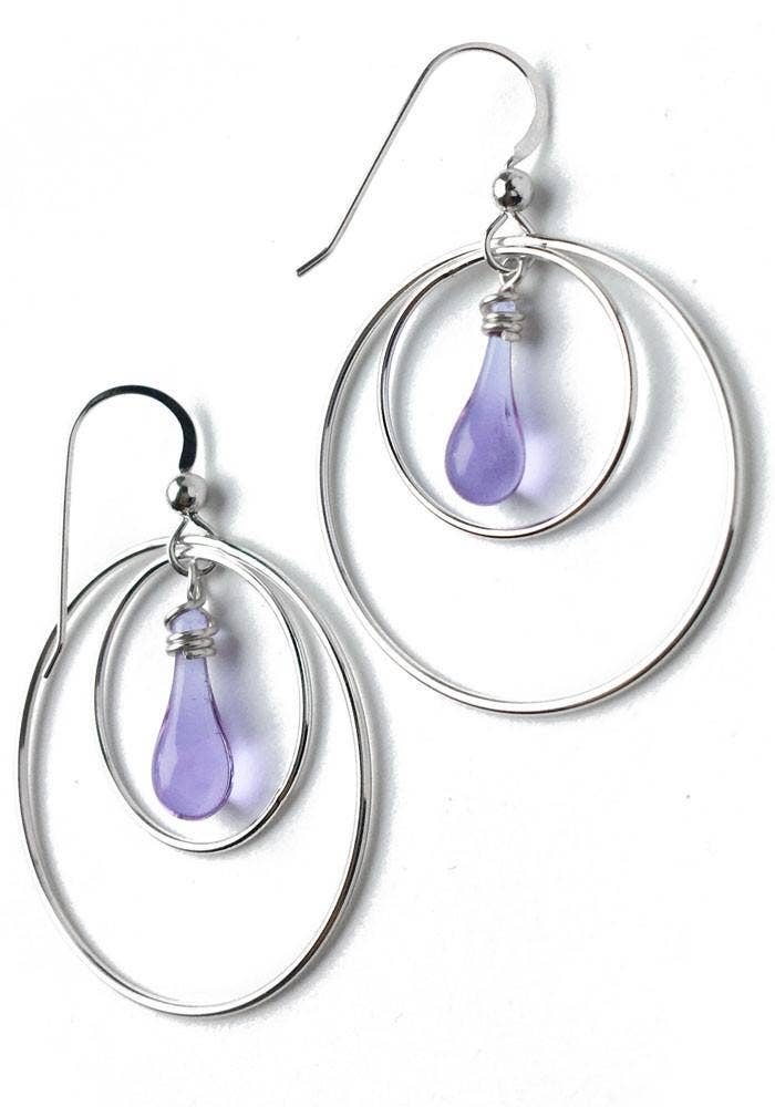 Sundrop Jewelry - Wholesale Dangle Earrings - Eclipse Glass and Silver Earrings - Small9