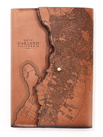 Oakland Map Journal for wholesale by Tactile Craftworks